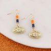 Auburn Gold & Tube Bead Earrings
