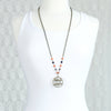 34” Auburn Vintage Style Cutout Slogan Necklace