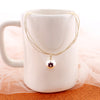 18” Auburn Gold & Pearl Logo 3-Strand Necklace