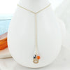 32” Auburn Matte Gold Logo Y-Necklace