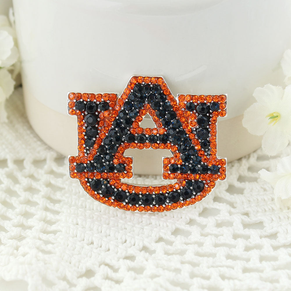 Auburn Crystal Logo Convertible Pin/Pendant