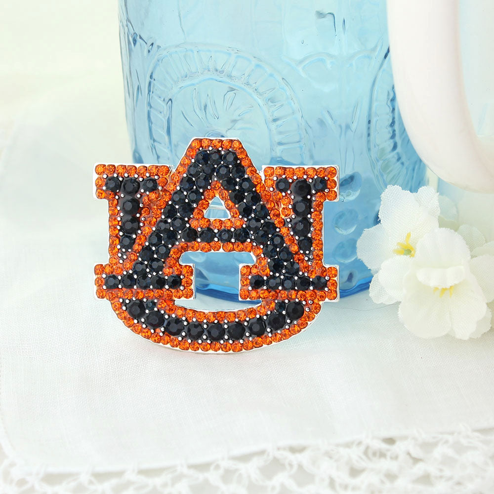 Auburn Crystal Logo Convertible Pin/Pendant