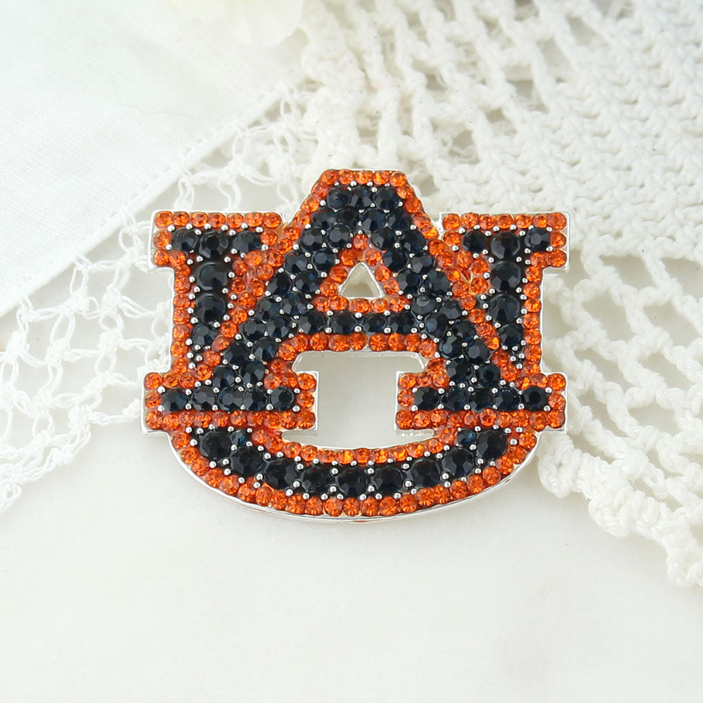 Auburn Crystal Logo Convertible Pin/Pendant