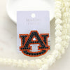 Auburn Crystal Logo Pin