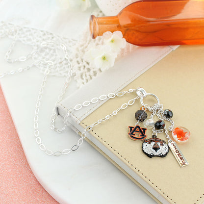 Auburn Cluster Necklace