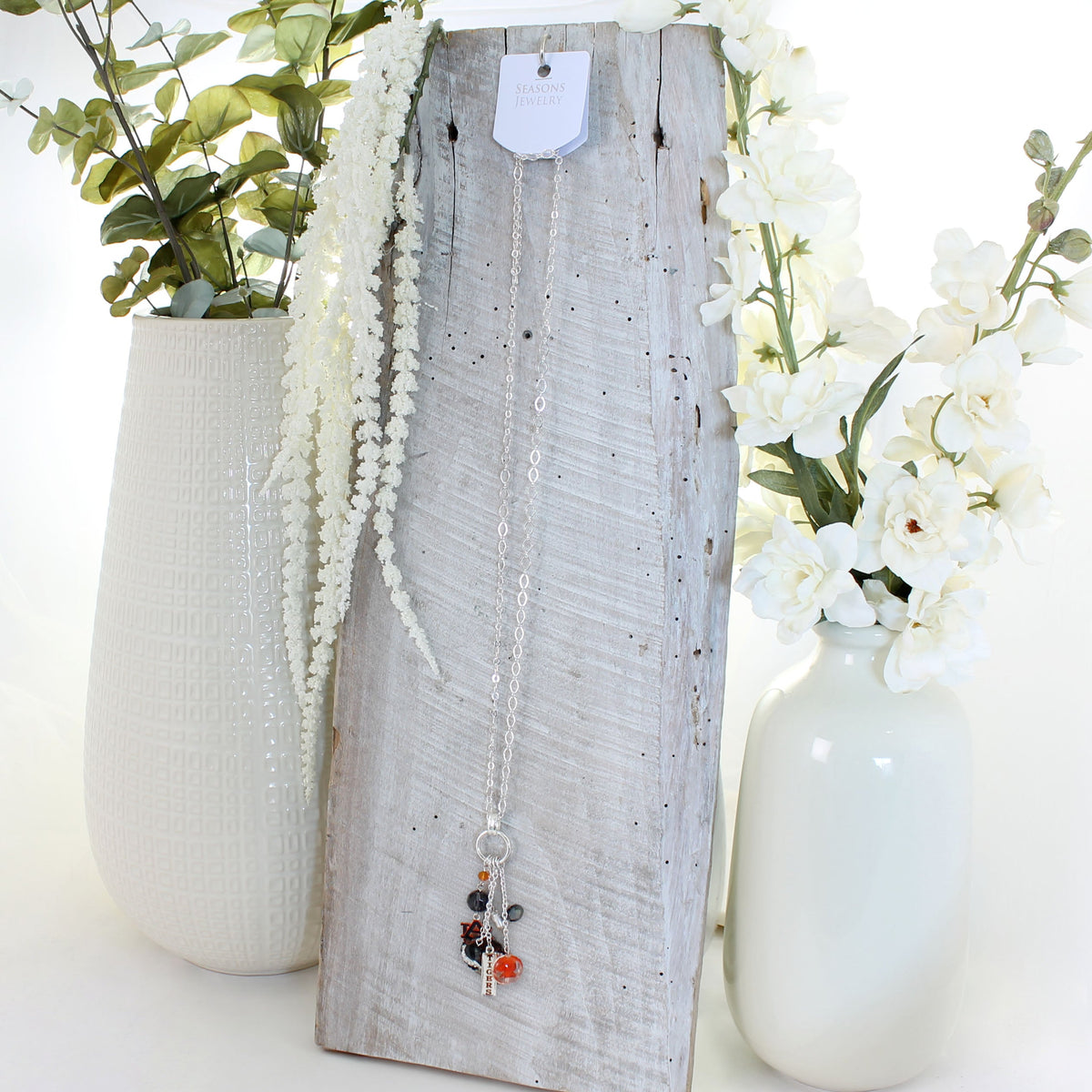 Auburn Cluster Necklace