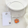 Clemson Enamel Logo Wire Bracelet