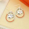 Clemson Crystal Loop Earrings