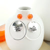 Clemson Slogan Disc Earrings
