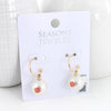 Clemson Pearl Logo Hoop Earrings