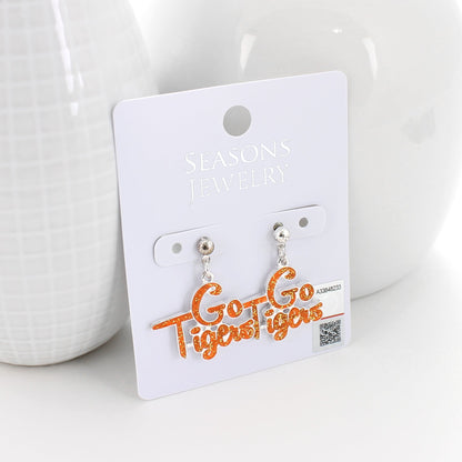 Clemson Slogan Earrings