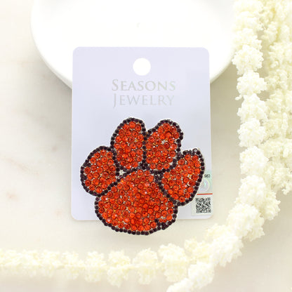 Clemson Crystal Logo Pin