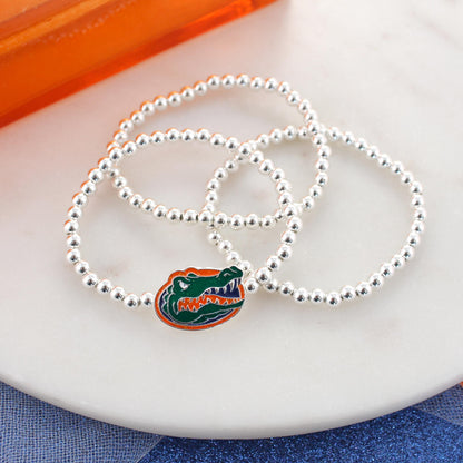 Florida Glitter Enamel Logo Stretch Bracelet Set