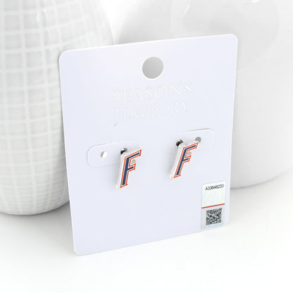 Florida Enamel Logo Stud Earrings