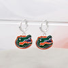 Florida Glitter Enamel Logo Huggie Hoop Earrings