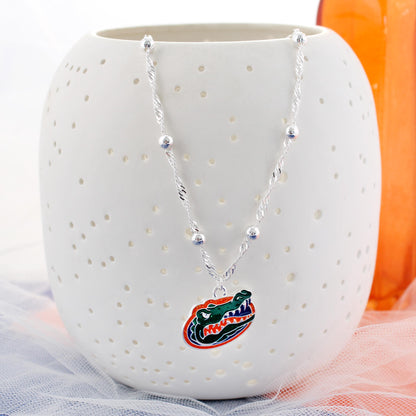 Florida Glitter Enamel Logo Necklace