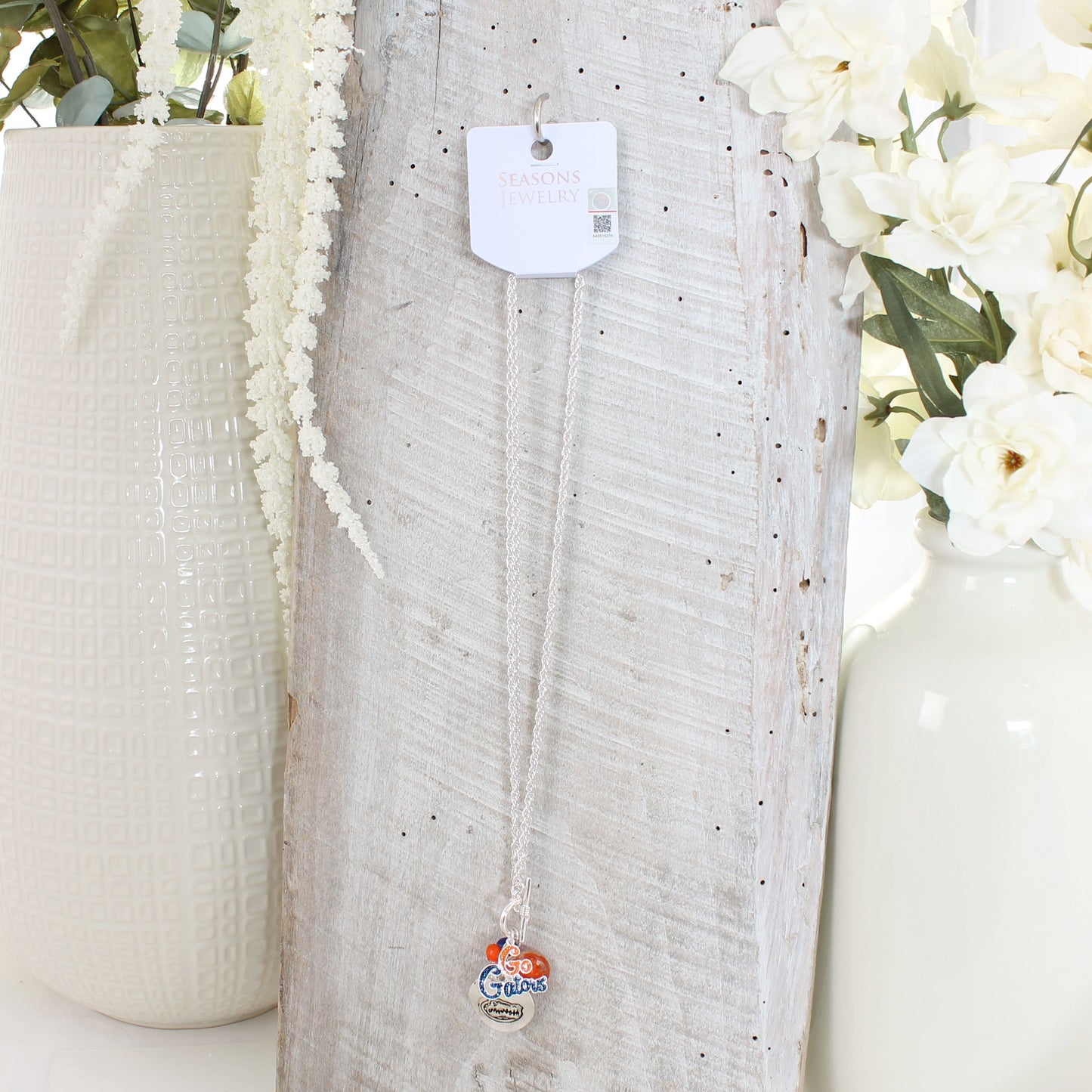 Florida Logo Disc & Slogan Cluster Convertible Necklace