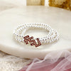 FSU Glitter Enamel Logo Stretch Bracelet Set