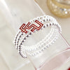 FSU Glitter Enamel Logo Stretch Bracelet Set
