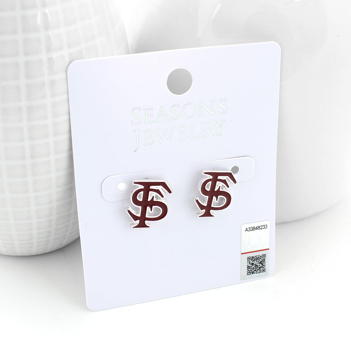Florida State Enamel Logo Stud Earrings