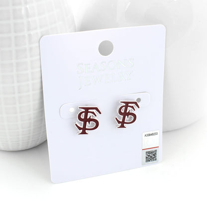 Florida State Enamel Logo Stud Earrings