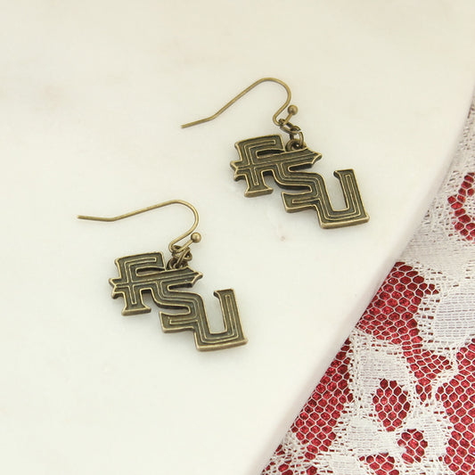 Florida State Vintage Logo Earrings