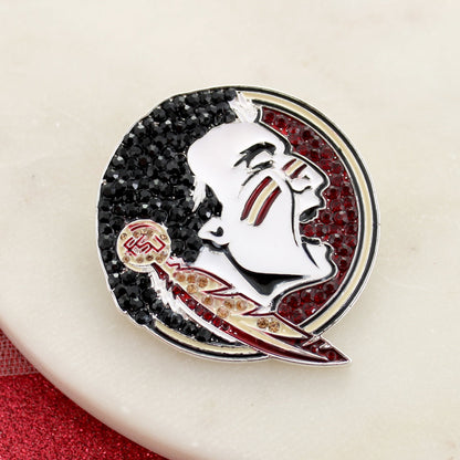 Florida State Seminole Crystal Logo Convertible Pin/Pendant