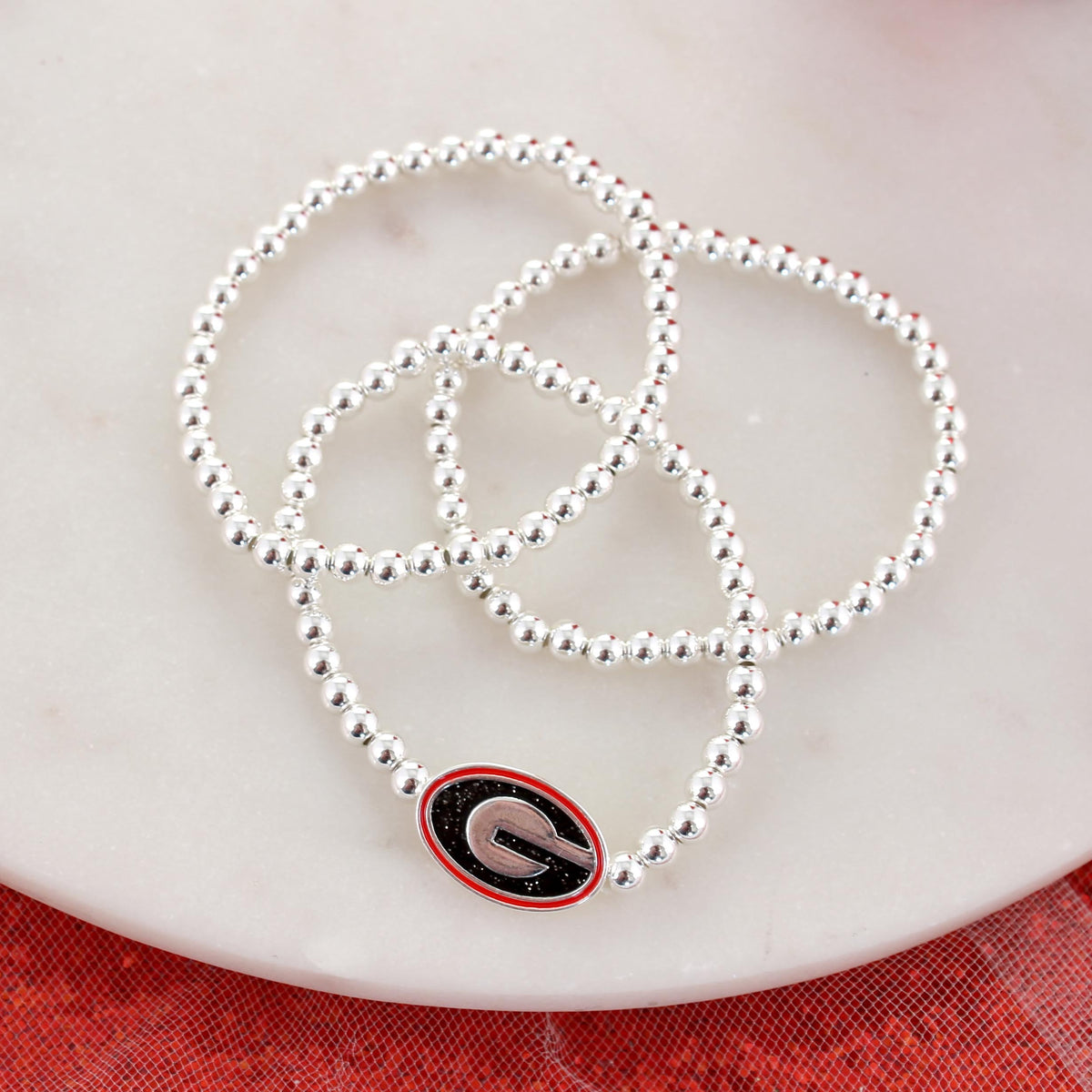 Georgia Glitter Enamel Stretch Bracelet Set