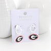 Georgia Glitter Enamel Logo Huggie Hoop Earrings