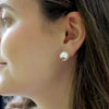 Georgia Southern Logo Pearl Stud Earrings