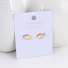Georgia Shiny Gold Logo Stud Earrings