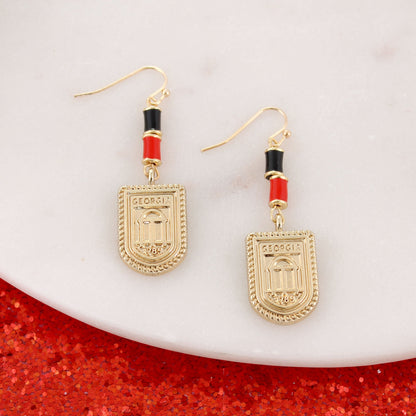 Georgia Gold & Tube Bead Earrings