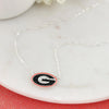 Georgia Rhinestone Crystal Logo Necklace - New Design