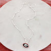 16” Georgia Glitter Enamel Logo Necklace