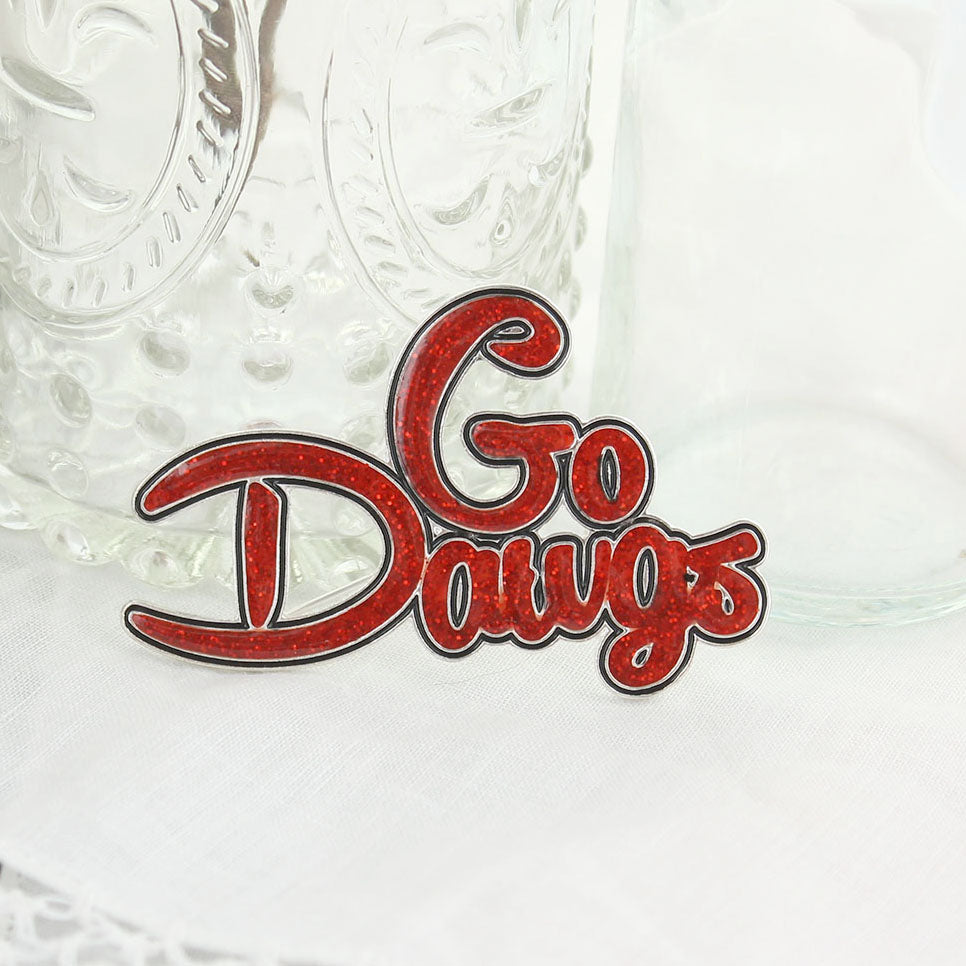 Georgia "Go Dawgs" Slogan Pin