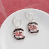 South Carolina Glitter Enamel Logo Huggie Hoop Earrings