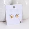 South Carolina Shiny Gold Logo Stud Earrings