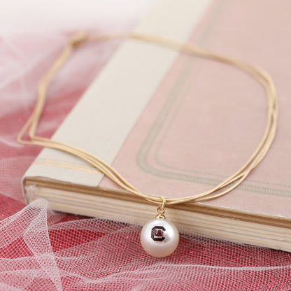 18” South Carolina Gold & Pearl Logo 3-Strand Necklace