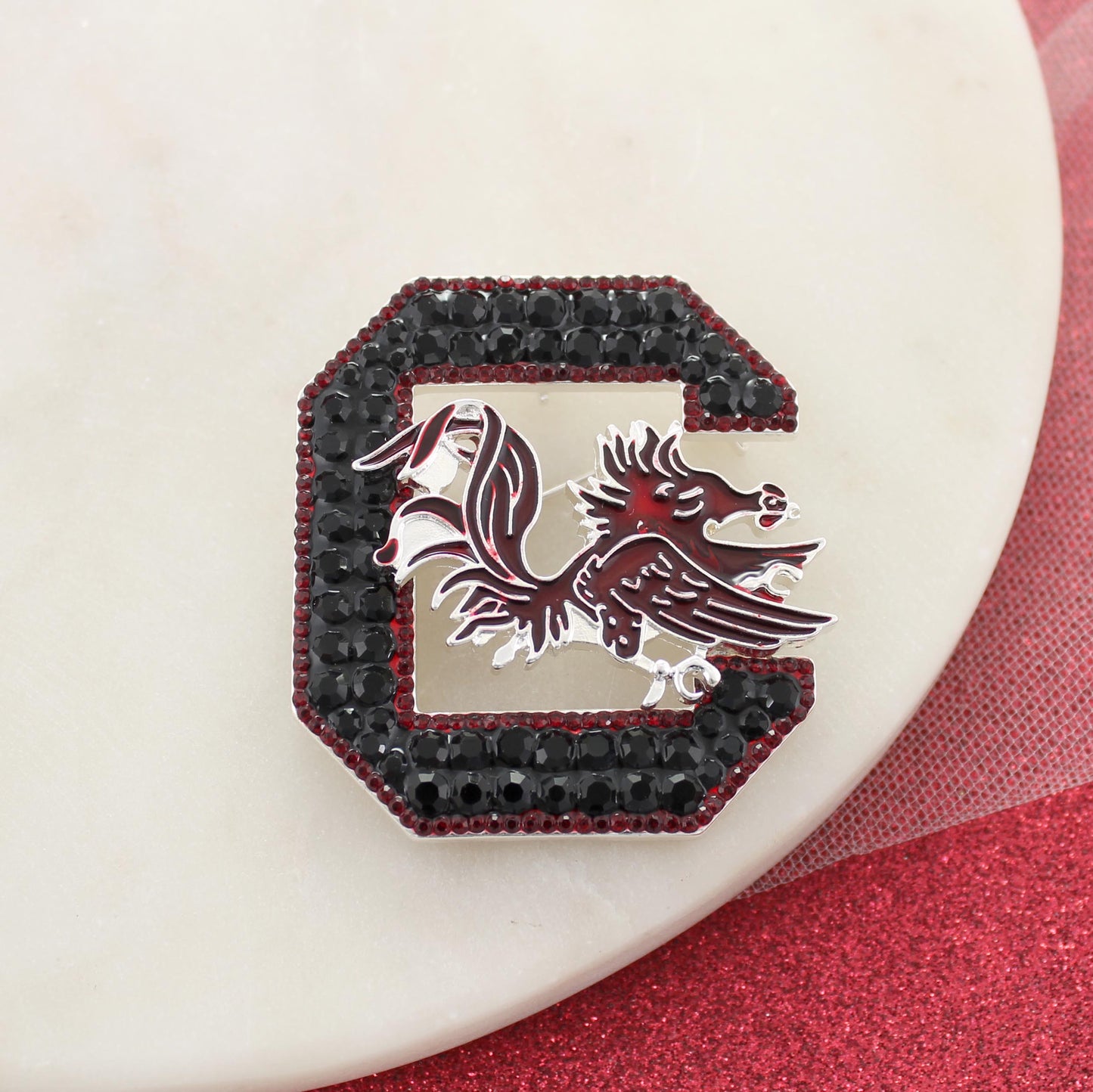 South Carolina Crystal Logo Convertible Pin/Pendant