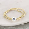 Georgia Southern Gold & Pearl Logo Stretch Bracelet Set