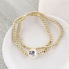 Georgia Southern Gold & Pearl Logo Stretch Bracelet Set