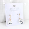 Georgia Southern Logo Pearl Hoop Earrings