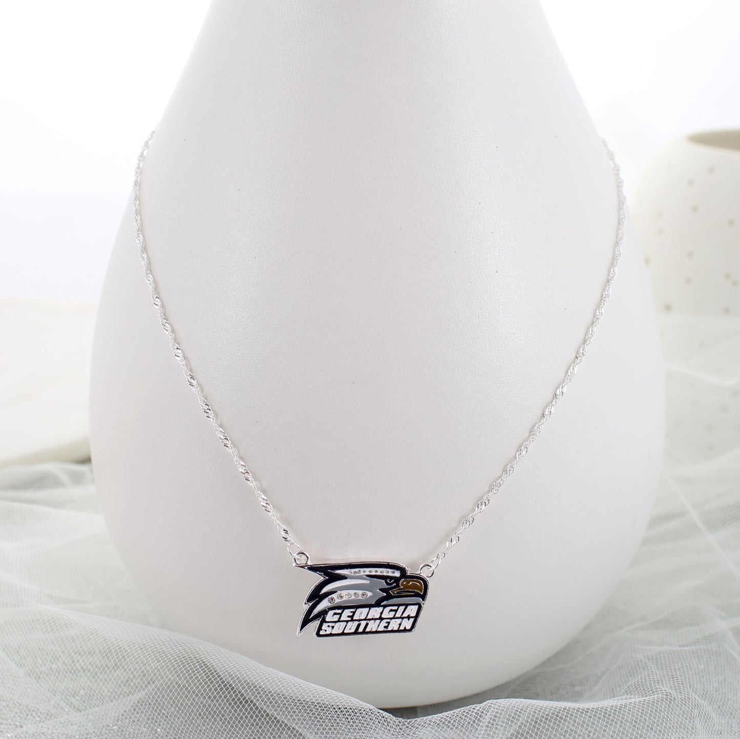 Georgia Southern Crystal Logo Necklace