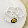 Iowa Glitter Enamel Logo Stretch Bracelet Set