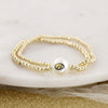 Iowa Gold & Pearl Logo Stretch Bracelet Set