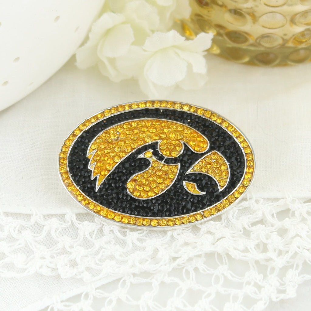 Iowa Crystal Logo Pin