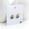 Kansas Enamel Logo Stud Earrings