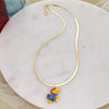 Kansas Gold & Enamel Logo Necklace