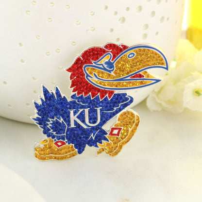 Kansas Crystal Logo Pin