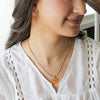 Clemson Gold Huggie Hoop Earrings w/ Enamel Logo